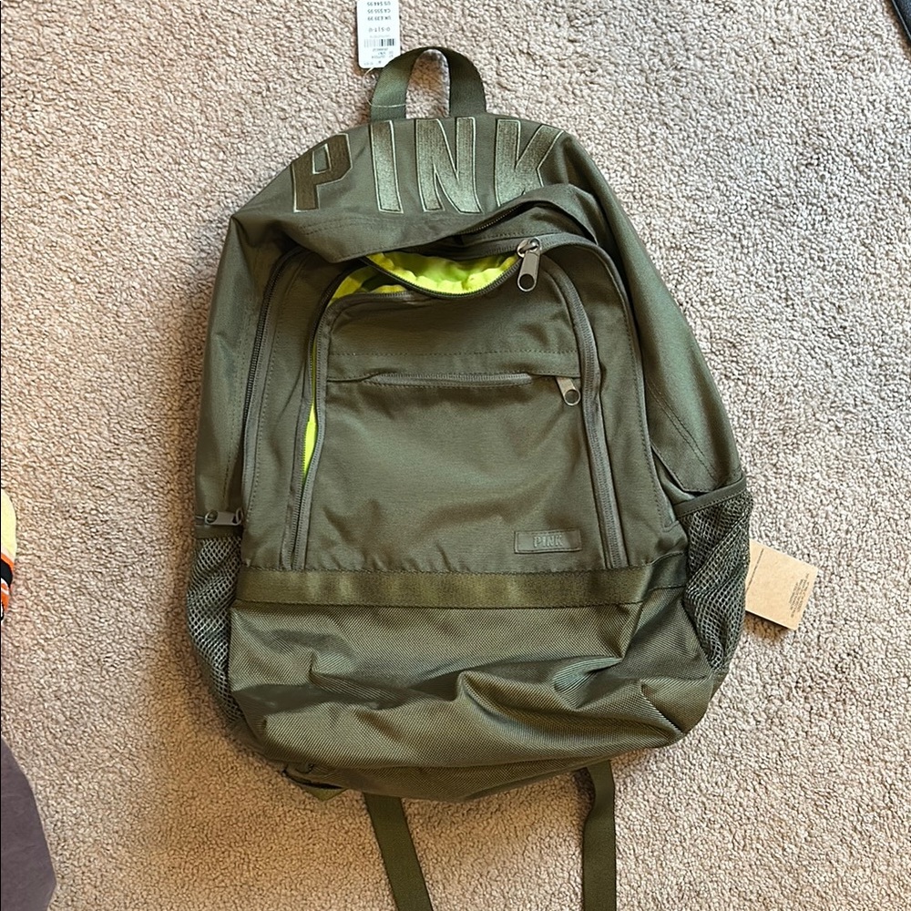 Victoria's Secret Pink Olive Backpack